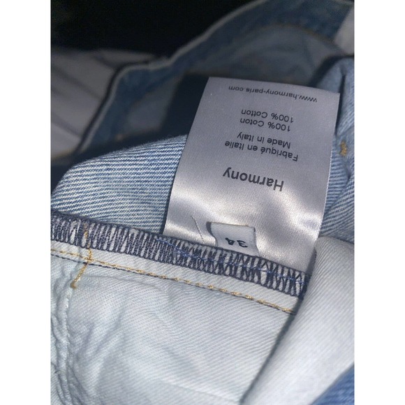 Harmony‎ Paris Men’s Denim Dorian Jeans Size 34 Cotton Button Fly Straight Italy - Picture 9 of 11